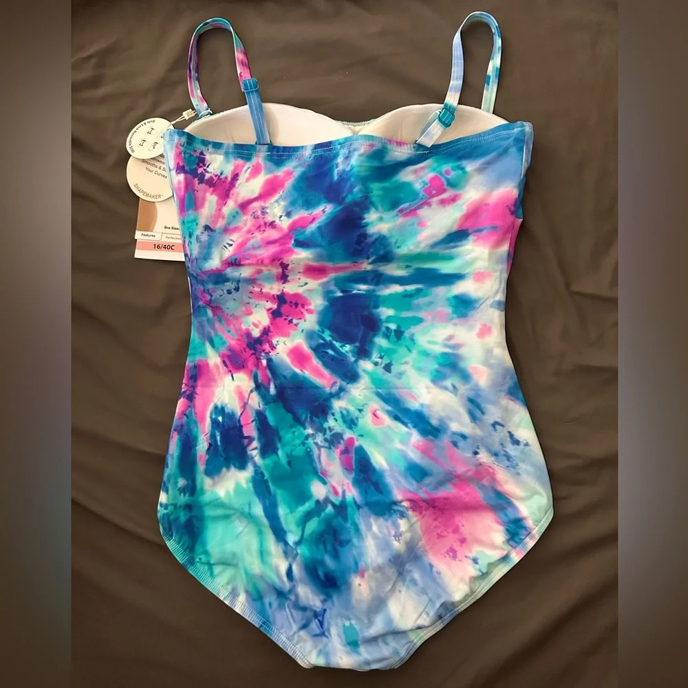 Coco Reef Contours Galena Tie-Dyed Shapemaker Swimsuit - Picture 6 of 6